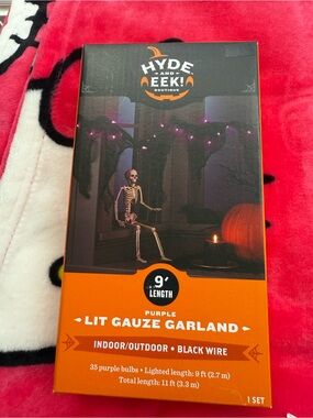 Hyde and Eek! Purple Lit Gauze Garland